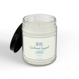 Moms Emotional Support Candle 4oz or 9oz Soy Candle | Amber Jar with Black Lid