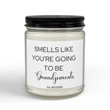 Smells Like Youre Going To Be Grandparents personalized date Candle | Soy Candle, pregnancy announcement