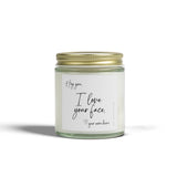 Personalized "Hey You, I Love Your Face" Candle | Custom Name Candle Gift | Romantic Gift for Wife, Girlfriend, Husband | Anniversary Gift