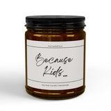 Because Kids Candle | Soy Candle Jar with Black Lid, 4oz or 9oz