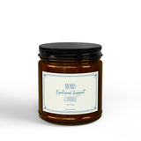 Moms Emotional Support Candle 4oz or 9oz Soy Candle | Amber Jar with Black Lid