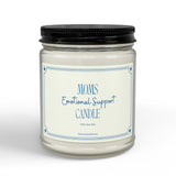 Moms Emotional Support Candle 4oz or 9oz Soy Candle | Amber Jar with Black Lid