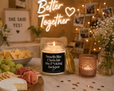 Personalized Engagement Candle, He Hit The Jackpot Funny Engagement Gifts For Couple, Future Mrs Gift Funny Wedding Gift For Bride to Be W85