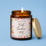 Best Teacher Ever Candle | Coconut Apricot Wax Jar