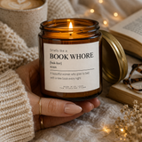 Funny Book Lover Candle | Smells Like a Book Whore Candle| Reader Gift|  Funny Bookish Gift| Gift for Readers | Soy Candle