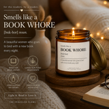 Funny Book Lover Candle | Smells Like a Book Whore Candle| Reader Gift|  Funny Bookish Gift| Gift for Readers | Soy Candle