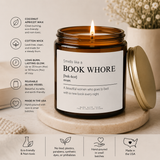 Funny Book Lover Candle | Smells Like a Book Whore Candle| Reader Gift|  Funny Bookish Gift| Gift for Readers | Soy Candle