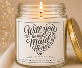 Maid Of Honor Proposal Candle, Smells Like You're A MOH,  Wedding Ask Gift