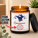 Homeowner Candle, Housewarming Gift, New Home Gift, First Home Gift, Home Sweet Home, Realtor Closing Gift, Real Estate, Handpoured Candle