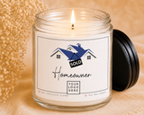 Homeowner Candle, Housewarming Gift, New Home Gift, First Home Gift, Home Sweet Home, Realtor Closing Gift, Real Estate, Handpoured Candle