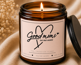 Funny Good Moms Say bad words Heart Illustration Soy Candle