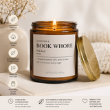 Funny Book Lover Candle | Smells Like a Book Whore Candle| Reader Gift|  Funny Bookish Gift| Gift for Readers | Soy Candle