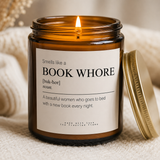 Funny Book Lover Candle | Smells Like a Book Whore Candle| Reader Gift|  Funny Bookish Gift| Gift for Readers | Soy Candle