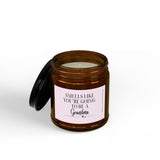 Smells Like Youre Going To Be A Grandma Candle | Soy Candle, Amber Jar with Black Lid