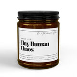 Tiny Human Chaos Candle | Scented Soy Candle with Black Lid, 4oz & 9oz