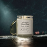 Funny Mom Candle | Welcome to Parenthood I Hope You Like Destruction & Chicken Nuggets | New Mom Gift | Baby Shower Gift | Gag Gift