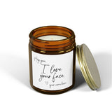Personalized "Hey You, I Love Your Face" Candle | Custom Name Candle Gift | Romantic Gift for Wife, Girlfriend, Husband | Anniversary Gift