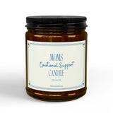 Moms Emotional Support Candle 4oz or 9oz Soy Candle | Amber Jar with Black Lid