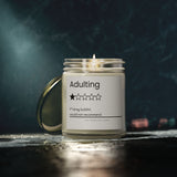 Funny Adulting review Candle | Coconut Apricot Wax 4oz or 9oz| gag gift
