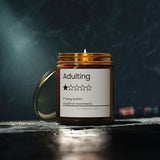 Funny Adulting review Candle | Coconut Apricot Wax 4oz or 9oz| gag gift