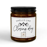 Closing Day Scented Soy Candle (4oz & 9oz) – “Smells Like Closing Day” Aromatherapy Jar with Black Lid