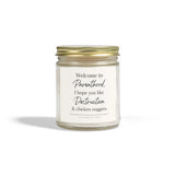 Funny Mom Candle | Welcome to Parenthood I Hope You Like Destruction & Chicken Nuggets | New Mom Gift | Baby Shower Gift | Gag Gift